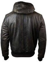Men’s Dark Brown Distressed Leather Jacket